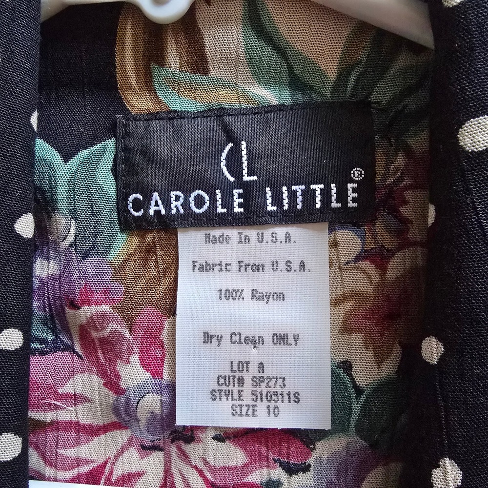 Gorgeous Vintage Carole Little Floral Mixed Print Set Blazer 10 Maxi Skirt 8 - Picture 11 of 16
